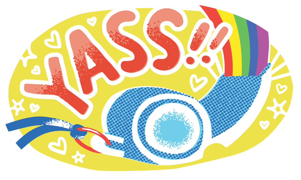 Yass sticker art by Studio Louis & Co